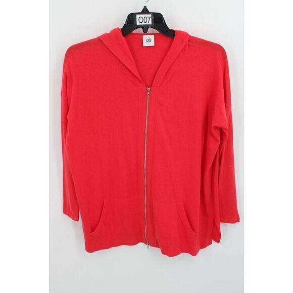CAbi Women's Beachcomber Lightweight Zipper Hoodie Red 5137 Size Small - Picture 2 of 8